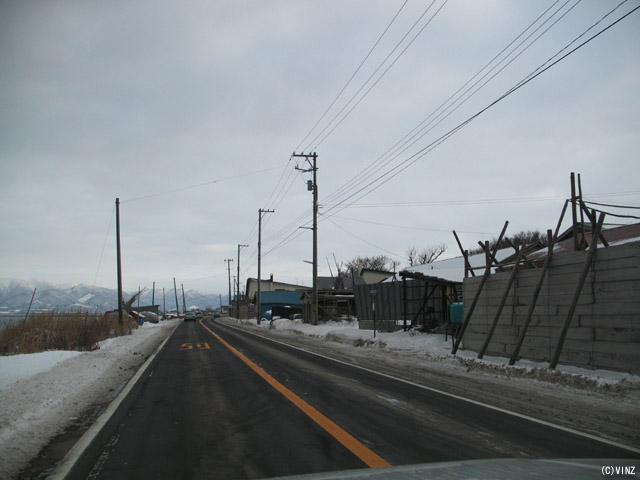 雪景色　雪道　道路 北海道の道路 道央 道南 国道229号「雷電国道」 岩内町